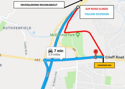Public Notice Overnight works and A9 lane restrictions thumbnail 410 x 290 px